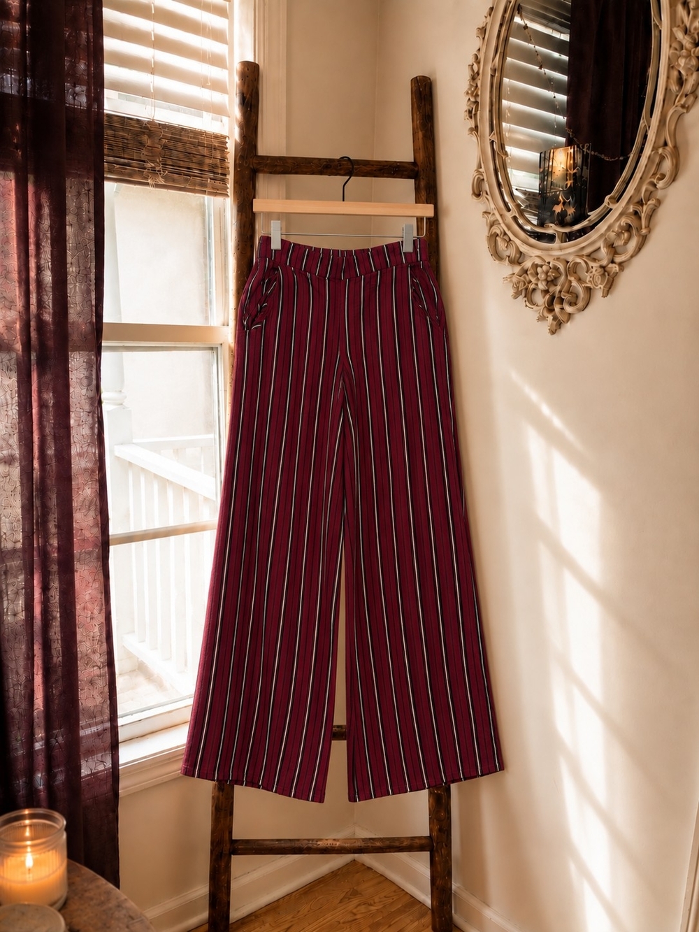 Hollister Striped Wide Leg Pants